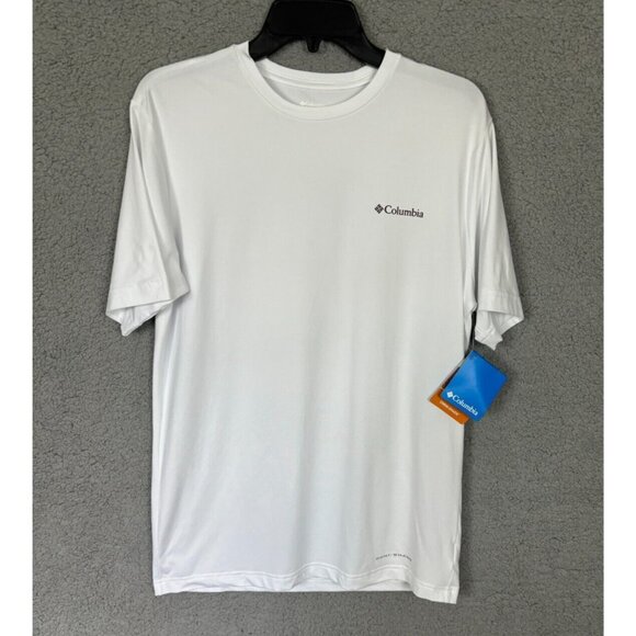 Columbia Other - Columbia Mens Omni Shade Tech Trail Graphic Tee UPF 50 White Small New With Tags
